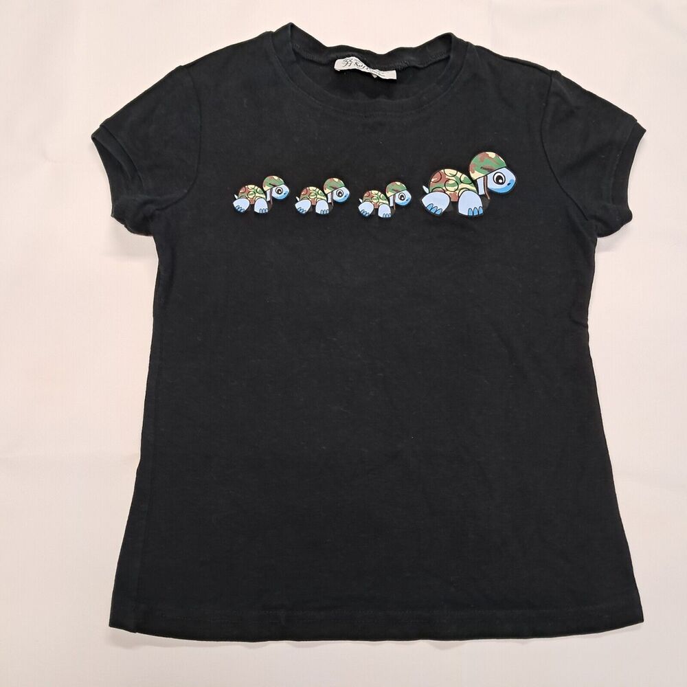 Y2k 90s Self esteem Black Turtles W Helmets baby tee Ringer S M Grunge Bratzcore